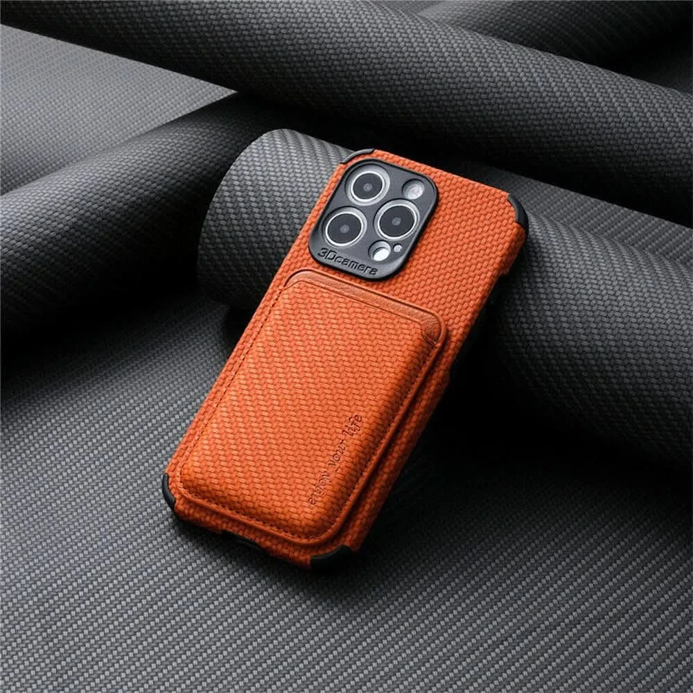 MagSafe Wallet-Handyhülle mit Carbonfaser-Schutz