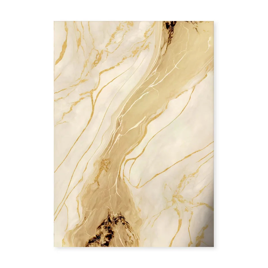 Moderne abstrakte schwarze beige goldene flüssige Marmorprint-Wandkunst Fine Art Leinwanddrucke Bilder für Wohnzimmer Schlafzimmer Kunst Dekor | Karnz