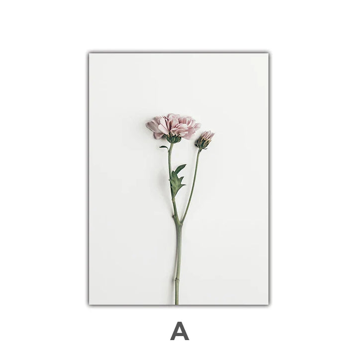 Minimalistische Pinke Florale Botanische Wandkunst Feine Kunstleinwanddrucke Posten Elegante Bilder Für Nordic Wohnzimmer Esszimmer Schlafzimmer Kunst Dekor | Karnz