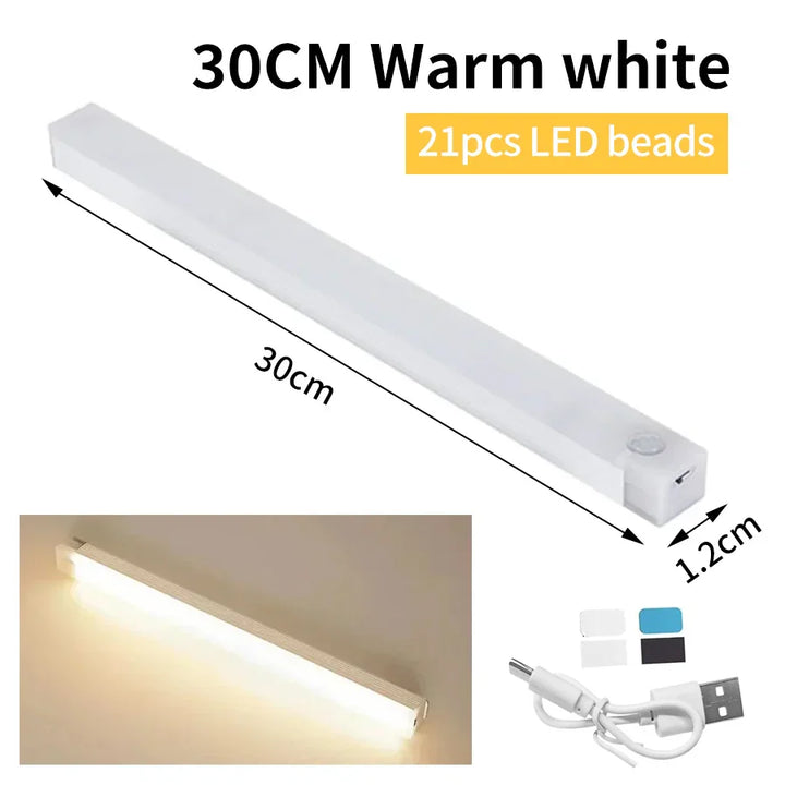Karnz | SenseLite Motion LED | Wiederaufladbares Sensorlicht mit Magnetbefestigung | Warmweiß | Für Schrank, Bett & Flur