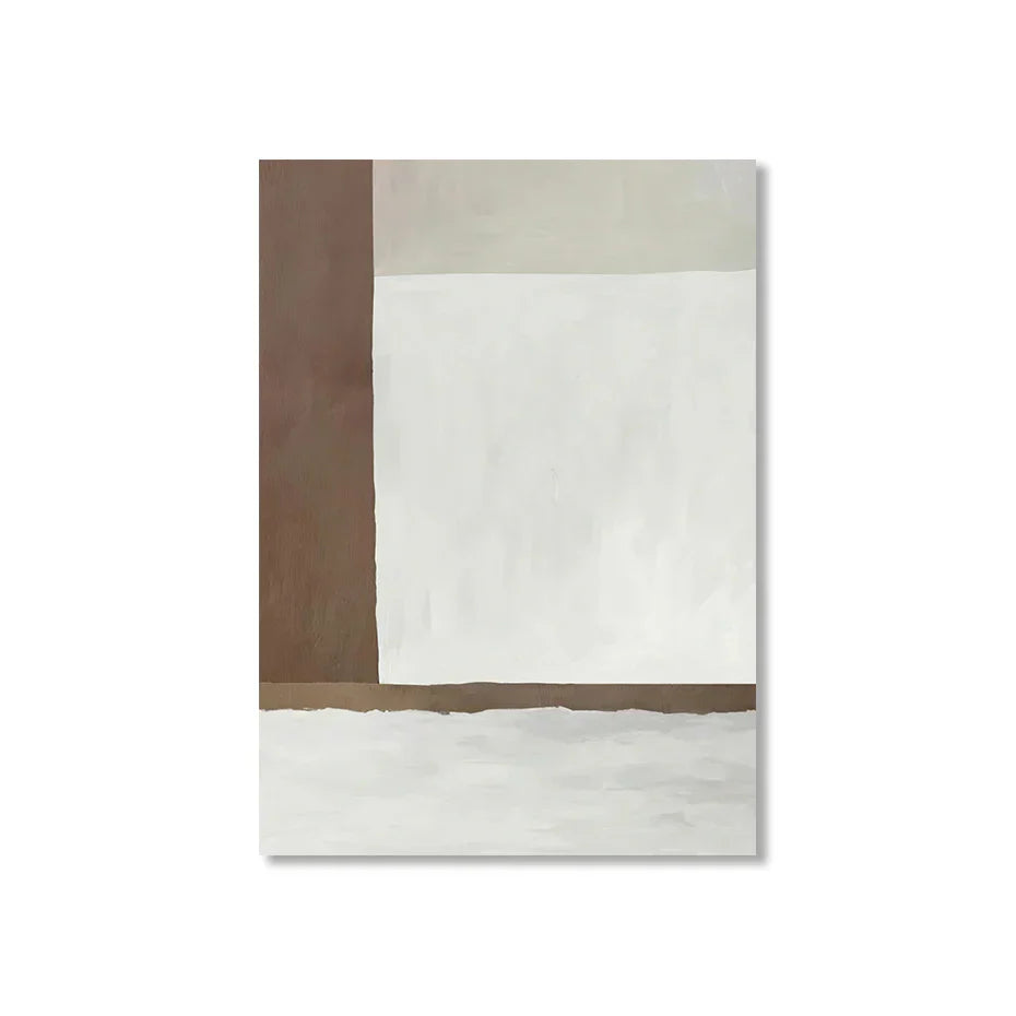 Abstrakt Braun Grau Beige Minimalistisch Geometrische Wandkunst Fein Kunst Leinwanddrucke Neutrale Farben Bilder Für Modernes Wohnzimmer Wohnkultur | Karnz