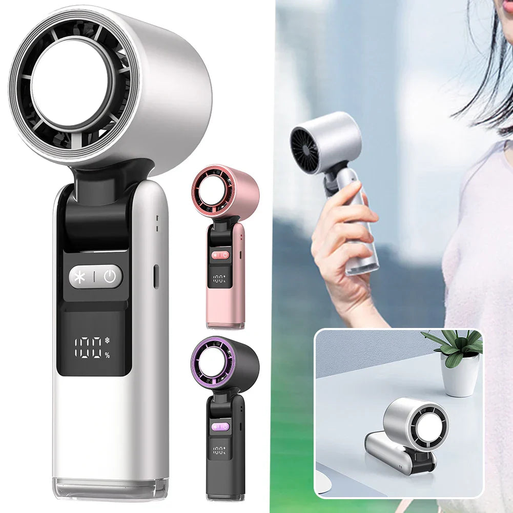 Mini-Handventilator mit 100 Windstufen und digitalem Display | Karnz