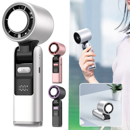 Mini-Handventilator mit 100 Windstufen und digitalem Display | Karnz