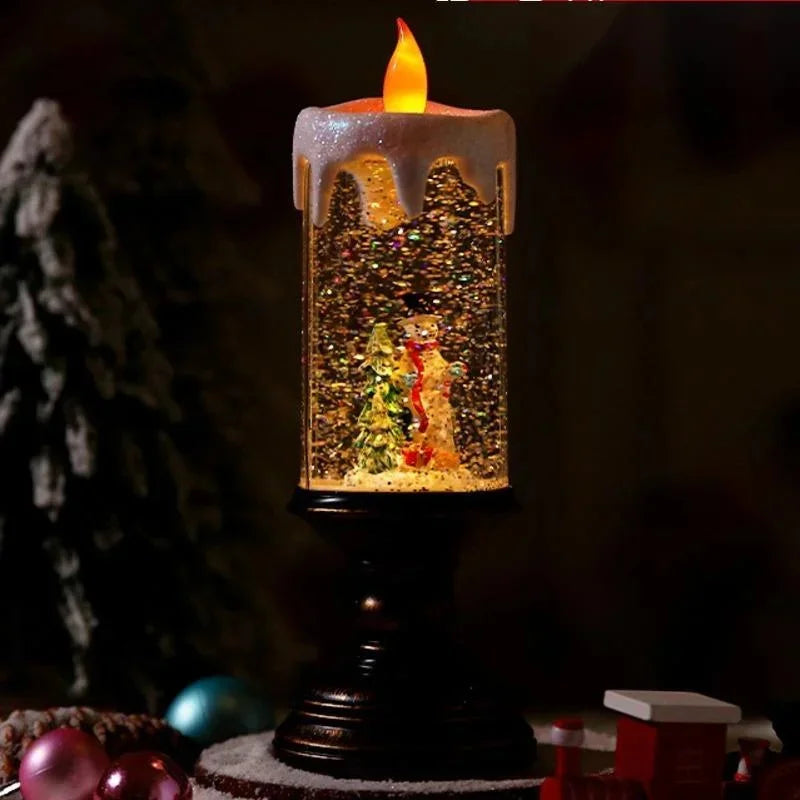 Schneefall Kristall Weihnachtskerzenlicht | Karnz