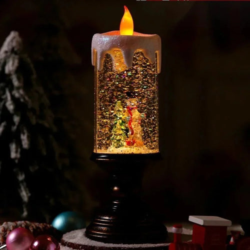 Schneefall Kristall Weihnachtskerzenlicht | Karnz