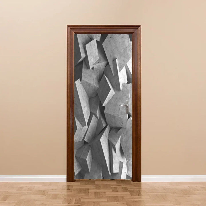 Moderne abstrakte Perlen geometrische Türaufkleber Mural abnehmbar PVC Vinyl Peel N Stick Wandkunst Mural Dekor für Innentüren Kreative DIY Wohnkultur | Karnz