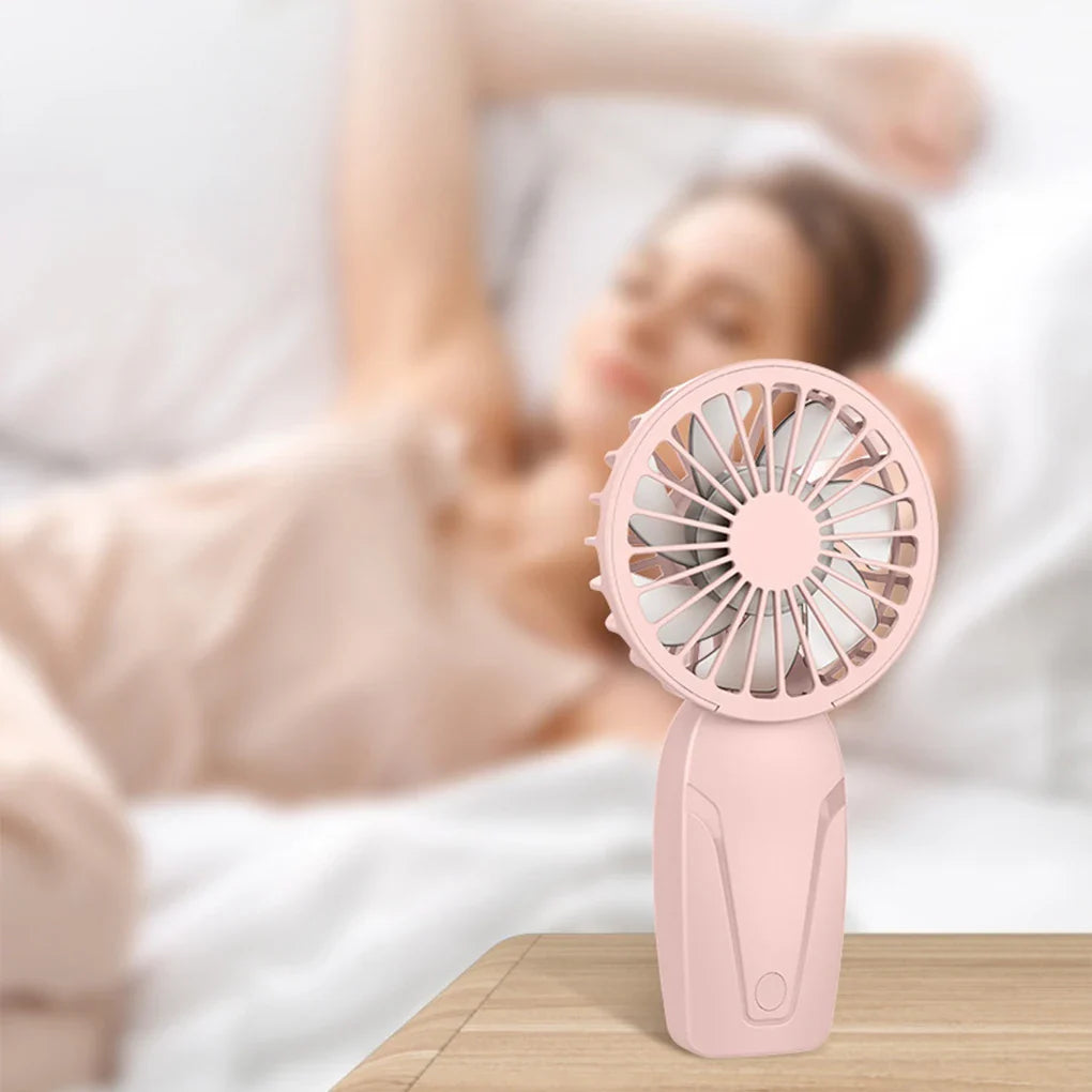 Portabler Handheld Mini Ventilator – Leichter ABS USB-wiederaufladbarer Taschenventilator für kühlende Erfrischung unterwegs | Karnz