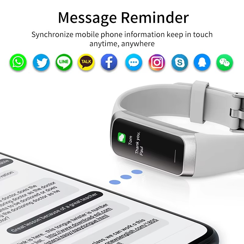 Intelligente Fitnessuhr für Damen und Herren mit wasserdichtem Design und Gesundheitstracking