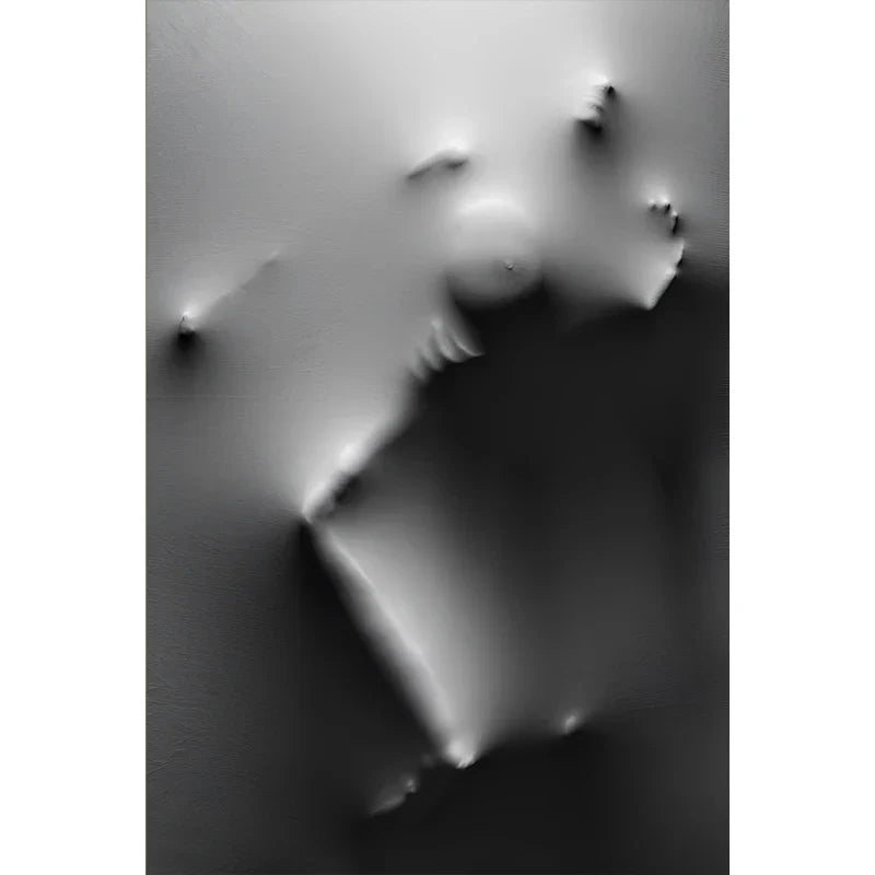 Moderne Kunst Abstrakte Gespenstische Figuren In Der Wand Leinwanddrucke Schwarz Weiß Wandkunst Poster Bilder Für Wohnzimmer Schlafzimmer Kunst Dekor | Karnz
