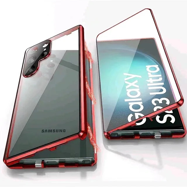 Metall Aluminiumlegierung 360 Hülle mit Sicherheitsverschluss für Samsung Galaxy S24-S23 Serie