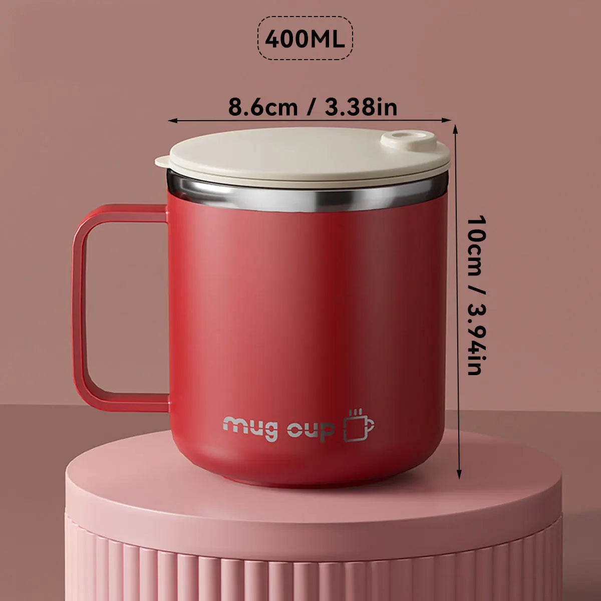 Isolierte Edelstahl Kaffeetasse mit Deckel | Karnz