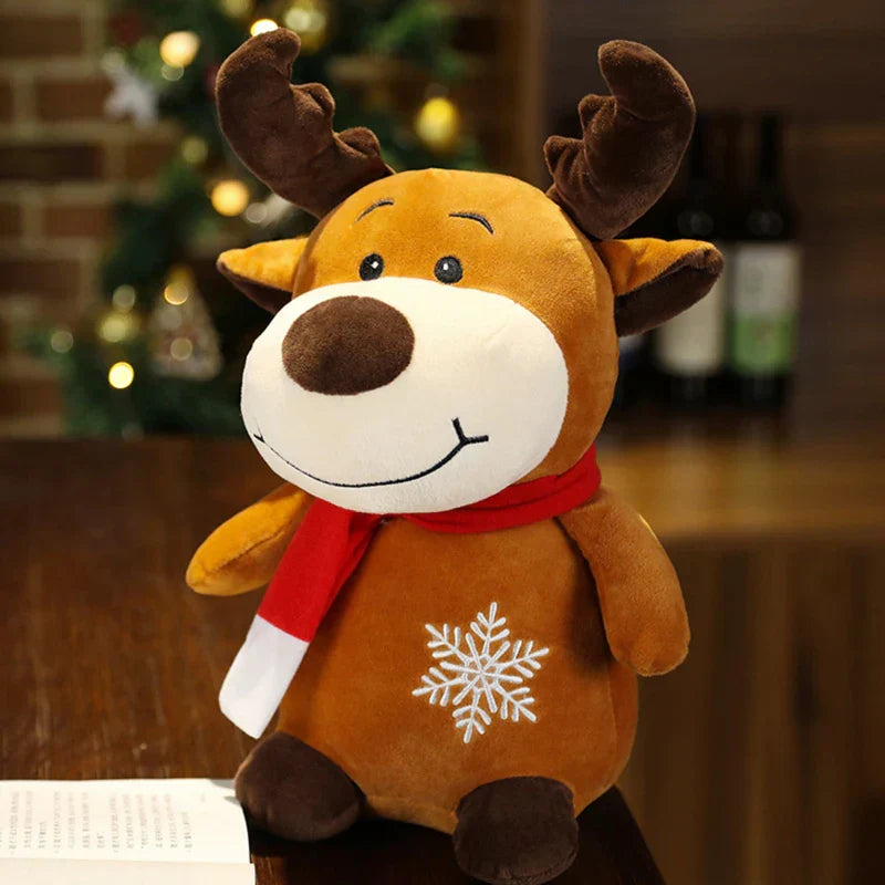 Weihnachtliche Plüschtiere für Dekoration – Rentier, Weihnachtsmann, Schneemann, Perfekt für Festliche Deko | Karnz