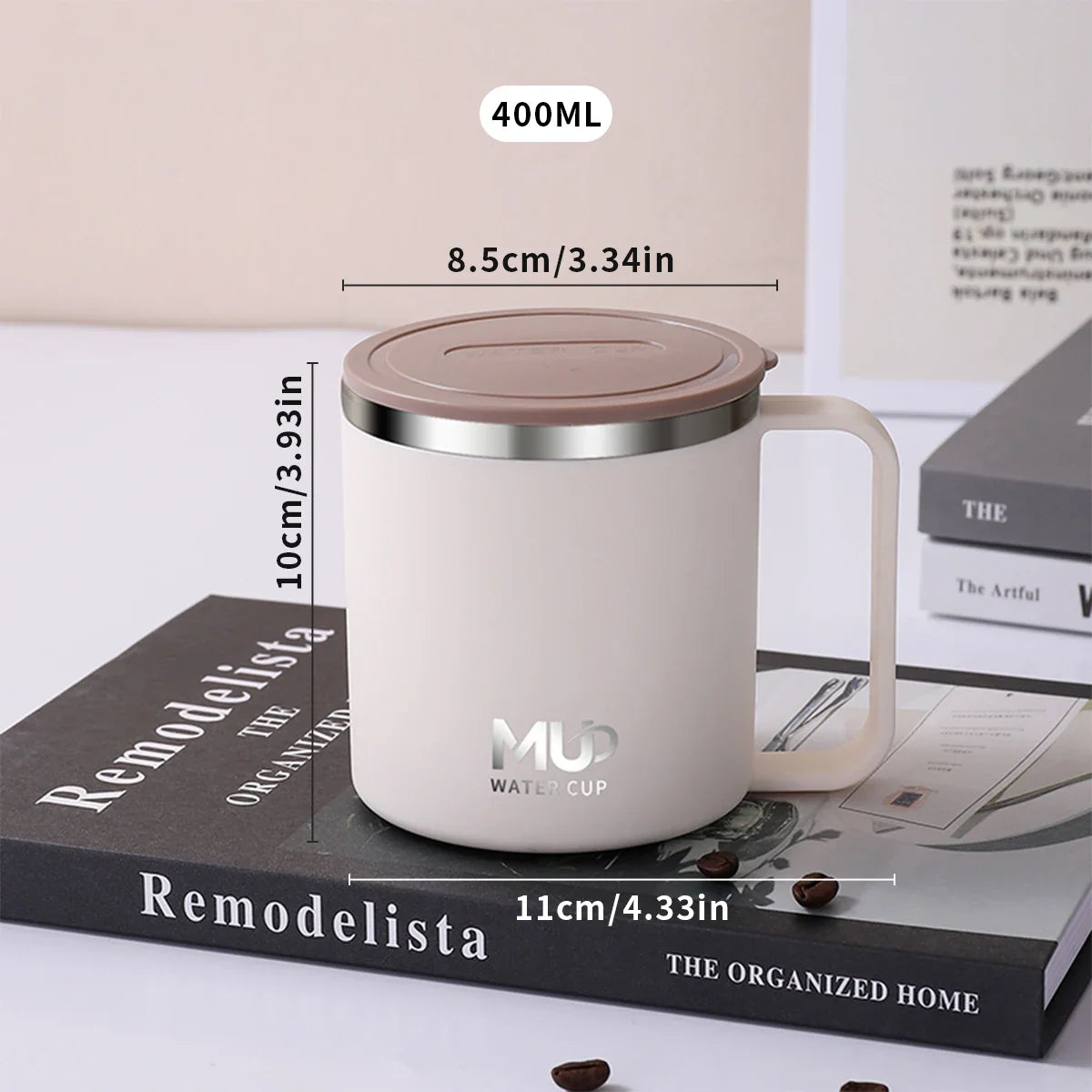Isolierte Edelstahl Kaffeetasse mit Deckel | Karnz