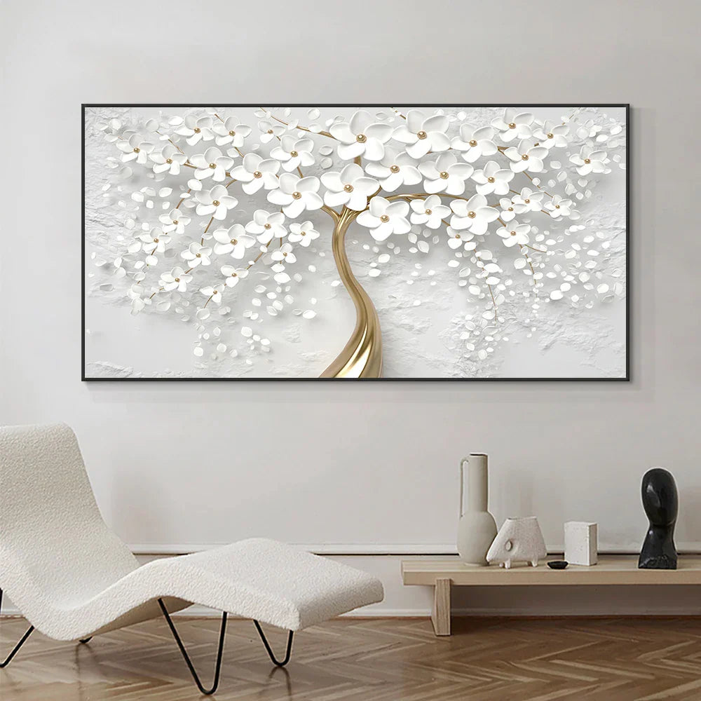 Abstract Floral Big Blossom Petal Tree Wandkunst Feine Kunst Leinwanddrucke Bild Für Wohnzimmer Schlafzimmer Salon Kunst Dekor | Karnz