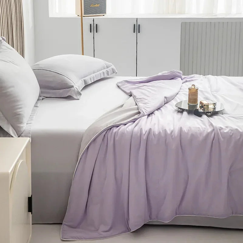 Air Condition Sommerdecke — Pure Color Eis-Seide Kühlende Decke, Leicht & Glatt Twin/Kingsize Bettdecke | Karnz