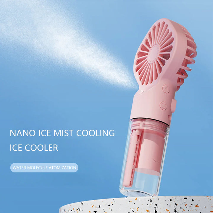 Handheld Mini Klimaanlage USB wiederaufladbarer tragbarer Luftbefeuchter Sprühkühler Kühlspray Luftbefeuchter Ventilator für Zuhause/Büro/Wohnheim | Karnz