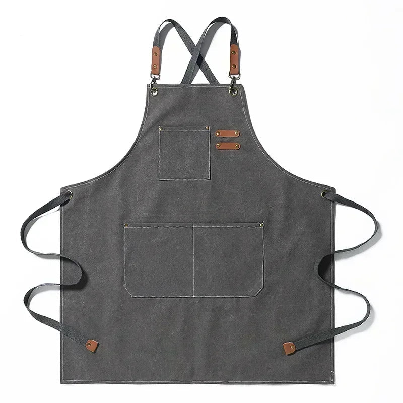Canvas Schürze mit Taschen, verstellbar, Unisex | Karnz