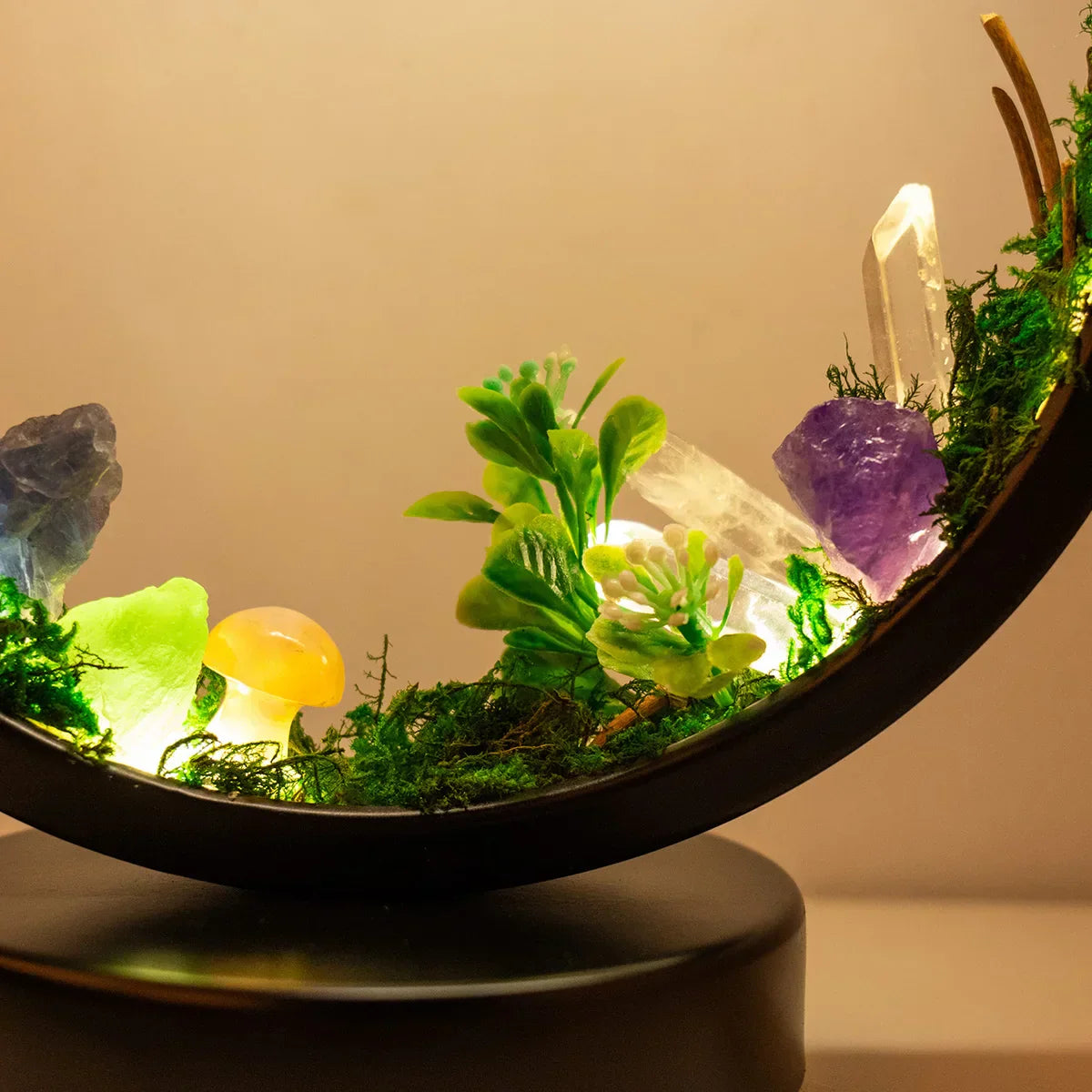 CrystalGlow Luxe Circle Nachtlampe | Karnz