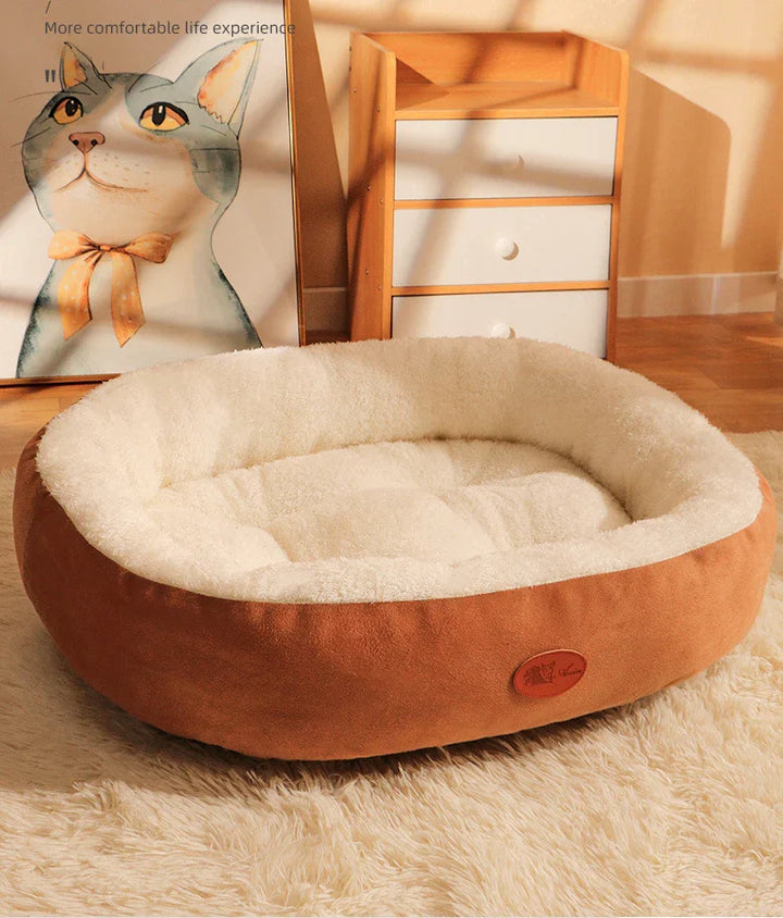 Oval Plush Bett für Hunde & Katzen Karnz