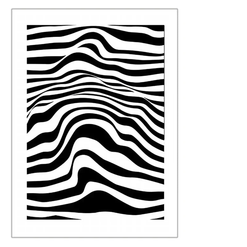 Schwarz Weiß Zebra Poster Wandkunst Fein Kunst Leinwanddrucke Abstrakte Konturlinien Minimalistische Bilder Für Das Wohnzimmer Modernes Home Office Dekor