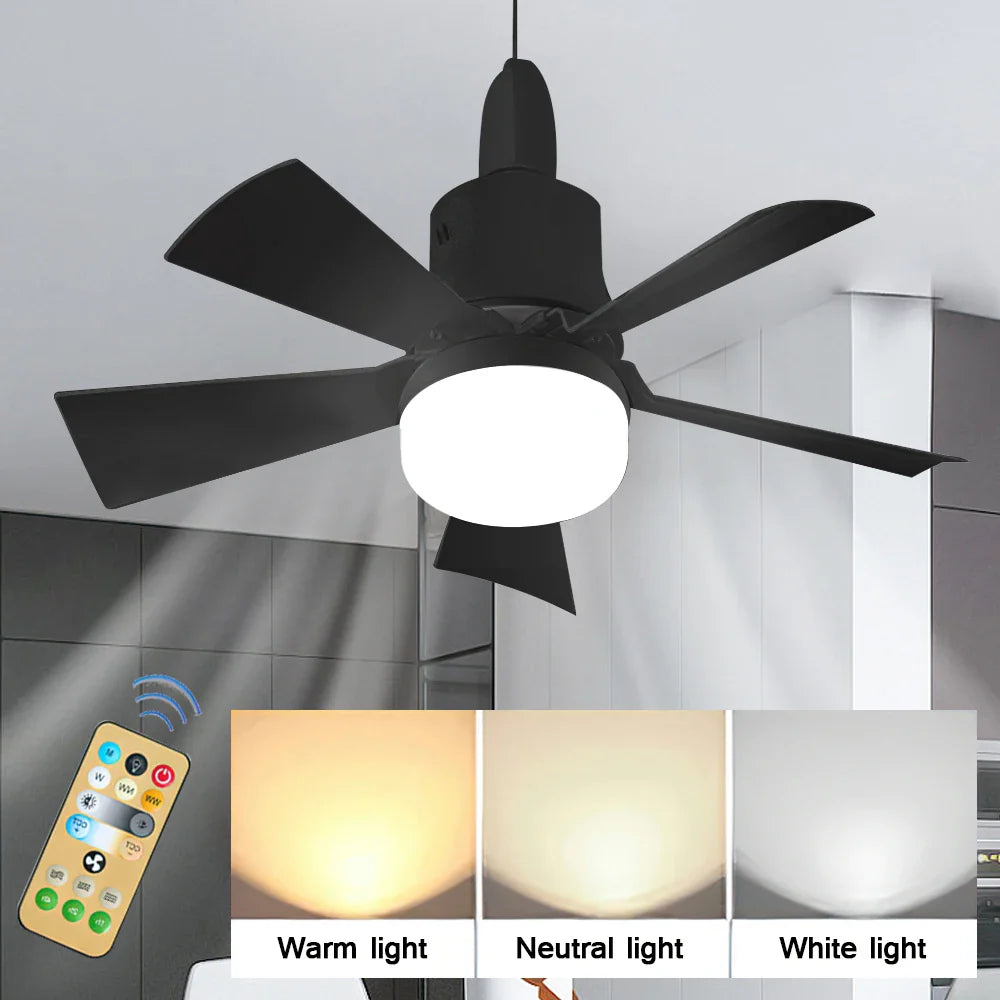 30W E27 Deckenventilator Licht mit Fernbedienung - LED Dimmfunktion, intelligenter leiser Ventilator für Schlafzimmer & Wohnzimmer | Karnz
