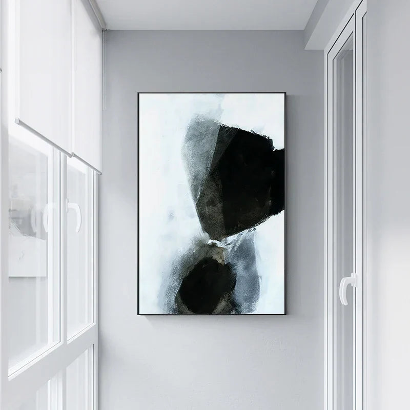 Dunkle Steine Abstrakte Wandkunst Fine Art Leinwanddrucke Nordic Bilder Für Moderne Wohnung Wohnzimmer Büro Dekor | Karnz