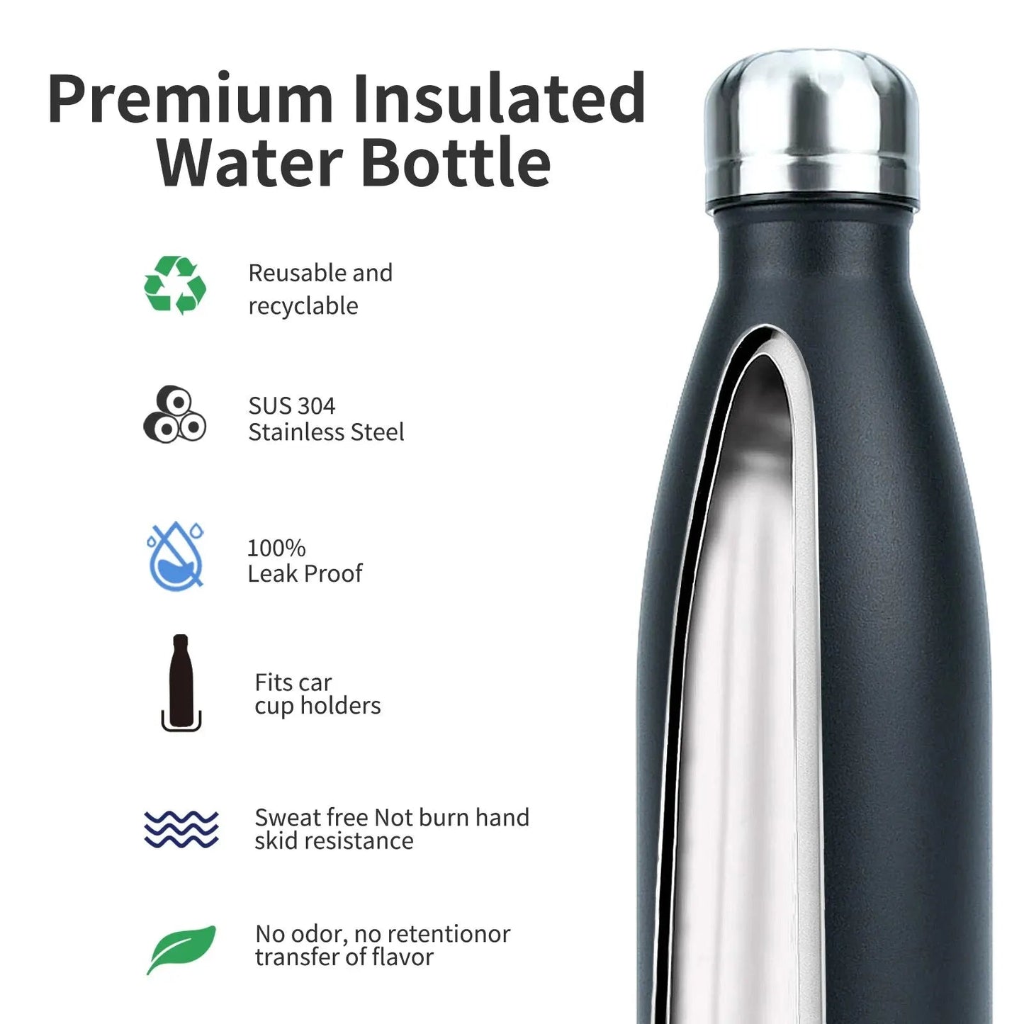 500 ml Edelstahlflasche mit Vakuumisolierung | Karnz
