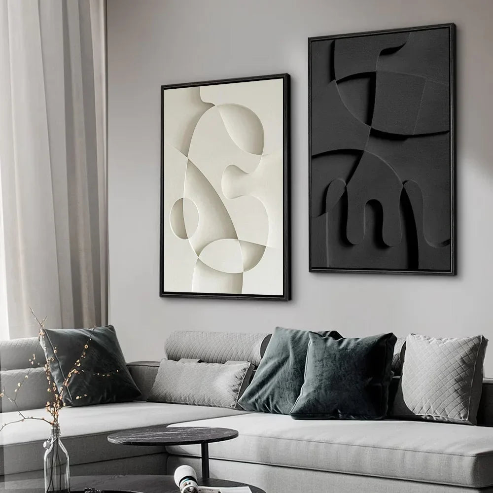 Abstract Minimalist 3D Design Wandkunst Feine Kunst Leinwanddrucke Bilder Für Moderne Wohnung Wohnzimmer Esszimmer Home Office Dekor | Karnz