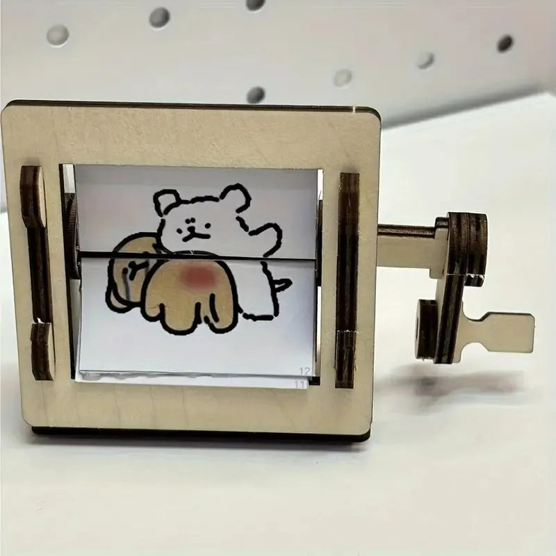 DIY Holz Handkurbel-Animationsmaschine Desktop-Dekor-Kit | Karnz