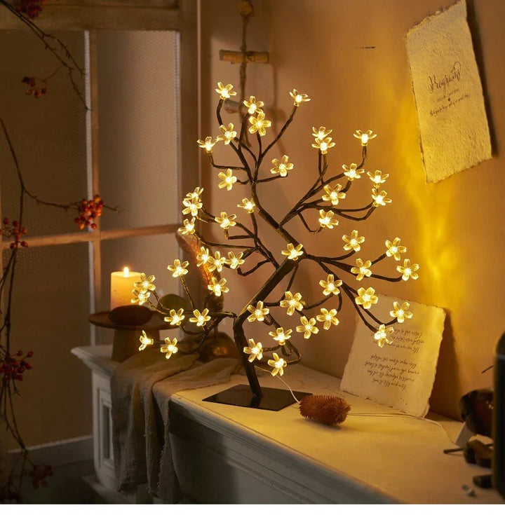 LED Blütenbaum Lampe – Kirschblüten Design für Wohn- und Schlafzimmer Dekoration | Karnz