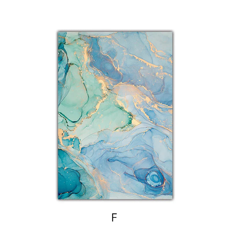 Bunte Schattierungen von Pink Blau Jade Flüssig Marmor Druck Wandkunst Feine Kunstleinwand Drucke Bilder für Wohnzimmer Schlafzimmer Hotel Salon Kunst Dekor | Karnz