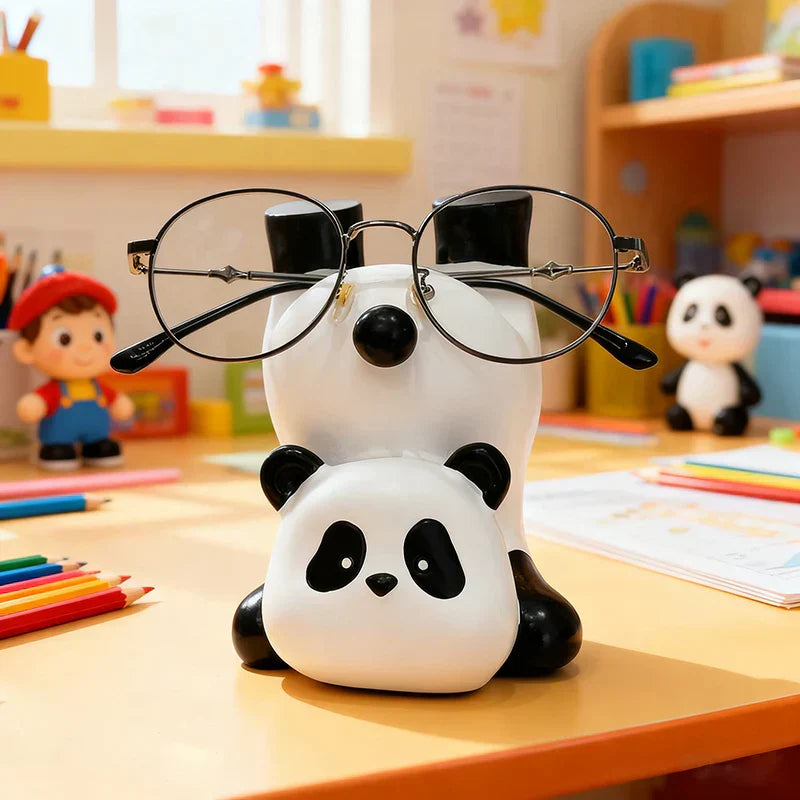Auf dem Kopf stehender Panda Brillenhalter