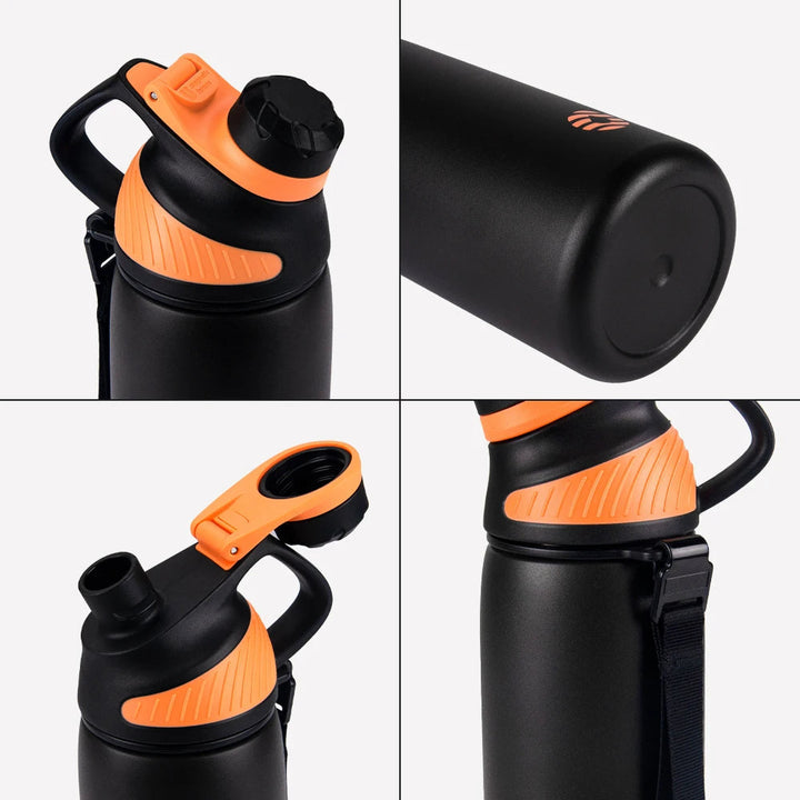 Isolierflasche aus Edelstahl 1000 ml mit Magnetdeckel | Karnz