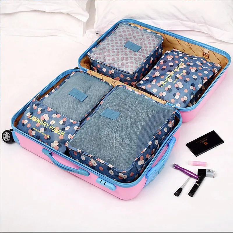 Karnz | TRAVORO Packwürfel Set | 6-teilig | Wasserdicht & Extra Volumen | Koffer Organizer für Herren