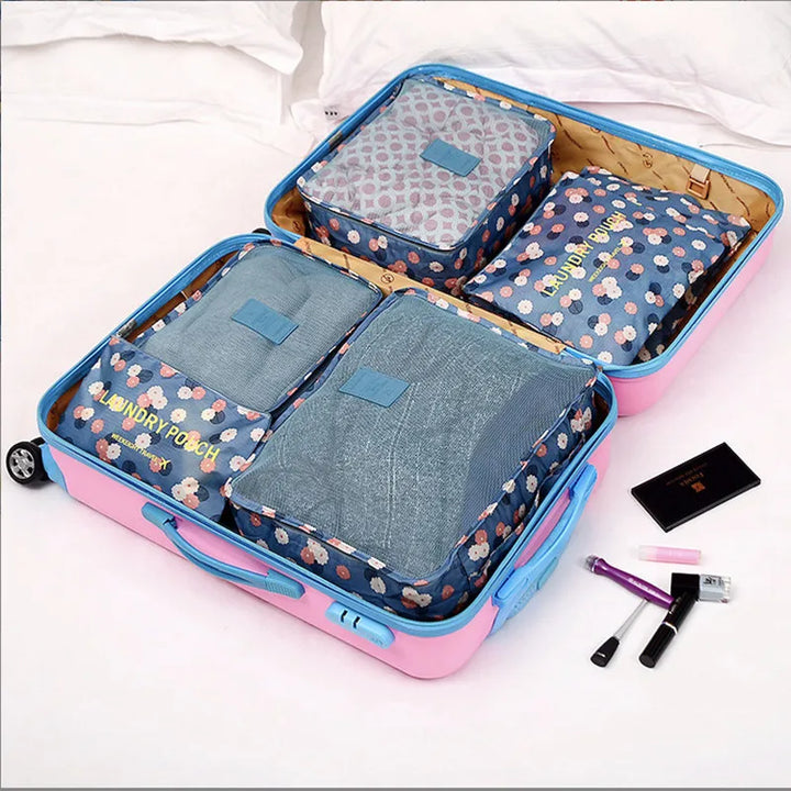 Karnz | TRAVORO Packwürfel Set | 6-teilig | Wasserdicht & Extra Volumen | Koffer Organizer für Herren