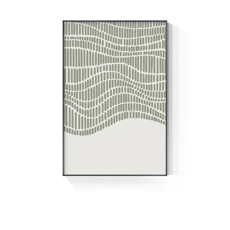 Abstract Grünes Geometrisches Linienkunst Wandkunst Fine Art Leinwanddrucke Bilder Für Modernes Apartment Wohnzimmer Home Office Kunst Dekor | Karnz