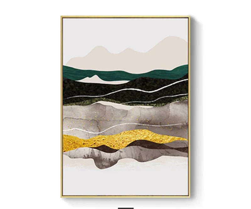Abstrakte Berglandschaft Wandkunst Fein Kunst Leinwanddrucke Bilder für modernes Apartment Wohnzimmer Schlafzimmer Hotelzimmer Kunst Dekor | Karnz