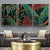 Moderne abstrakte tropische Botanik Wandkunst Fine Art Leinwanddrucke Rote grüne Palmenblätter Poster Bilder für Wohnzimmer Hotelzimmer Dekoration | Karnz