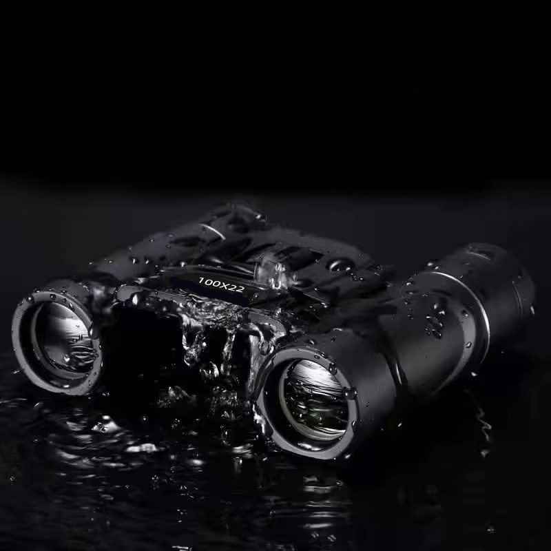 Kompaktes 100x22 HD-Fernglas mit BAK4 FMC-Optik für große Reichweiten – ideal für Jagd, Sport, Camping und Reisen.