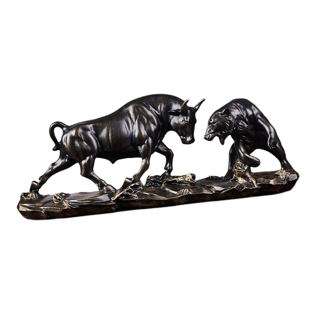 Feng Shui Bären- und Stierstatue, Stierfigur, Kuhskulpturen-Sammlung