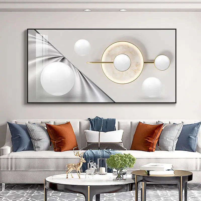 Moderne Ästhetik Abstrakte Sonne & Mond Wandkunst Feine Kunst Leinwanddrucke Bilder für luxuriöses Loft Wohnzimmer Esszimmer Lifestyle Kunst Dekor | Karnz