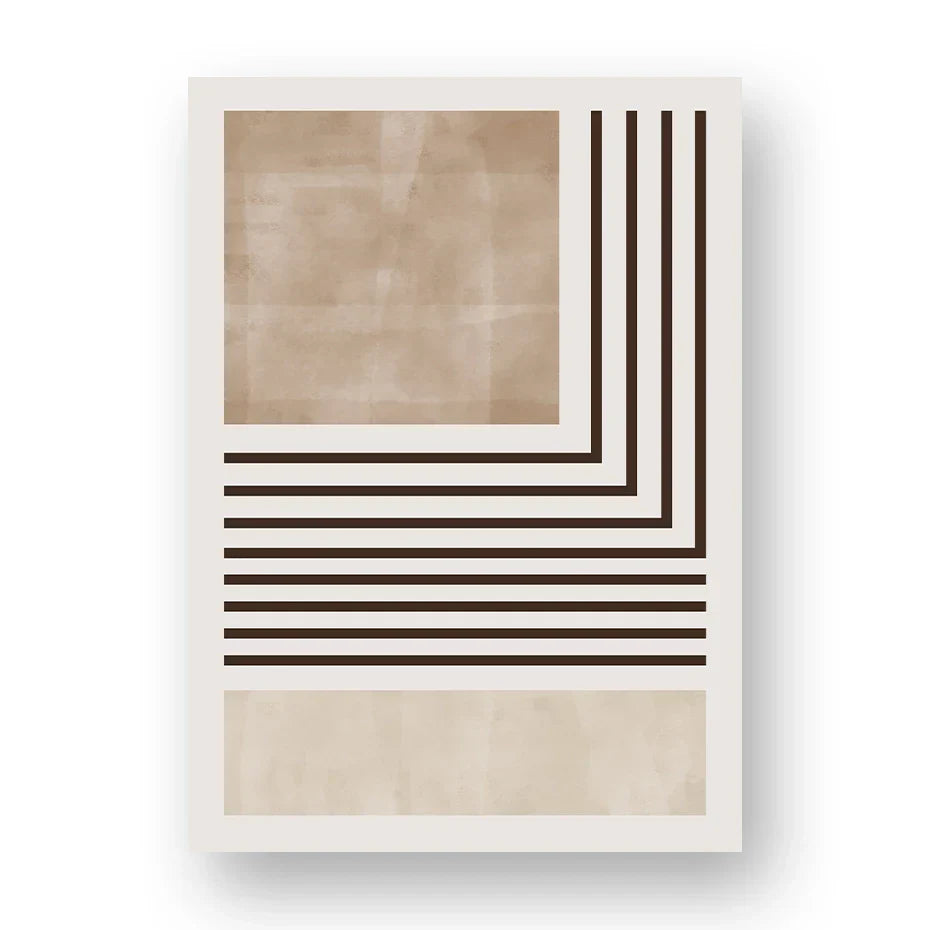 Braun Beige Farbblock Geometrische Wandkunst Fine Art Leinwanddrucke Abstrakte Minimalistische Bilder Für Modernes Wohnzimmer Schlafzimmer Kunst Dekor | Karnz
