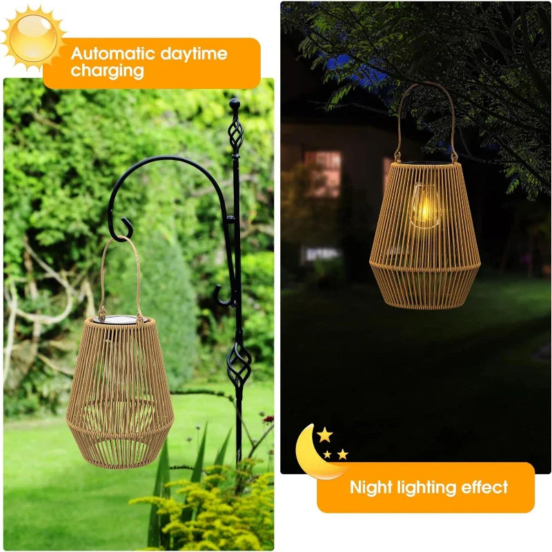 Solar Rattan Laterne Karnz
