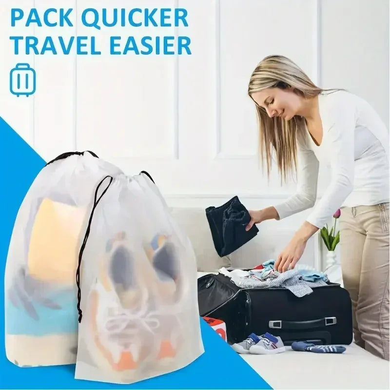 Travix Schuhbeutel-Set | Wasserdicht & Transparent | 10er-Pack | Für Reisen & Alltag