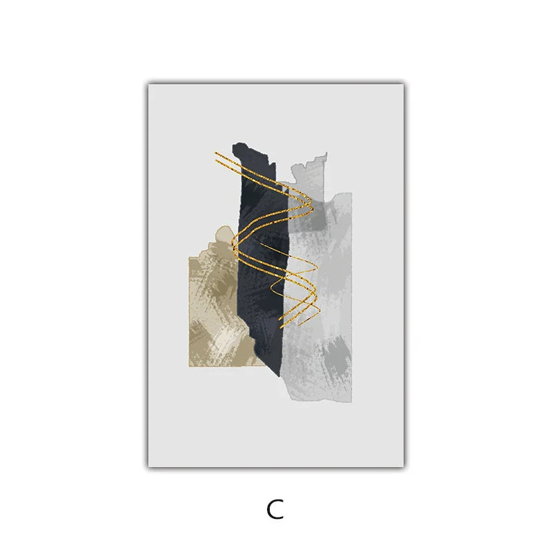 Neutrale Farbe Blau Beige Schwarz Nordisch Abstrakte Wandkunst Feine Kunst Leinwand Drucke Poster Bilder Für Wohnzimmer Schlafzimmer Kunst Dekor | Karnz