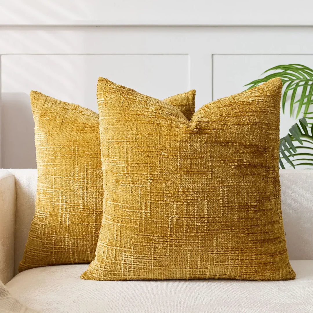 Chenille-Sofakussenhoes - Zachte, effen afwerking | Elegante Dekoration für Wohn- und Schlafzimmer