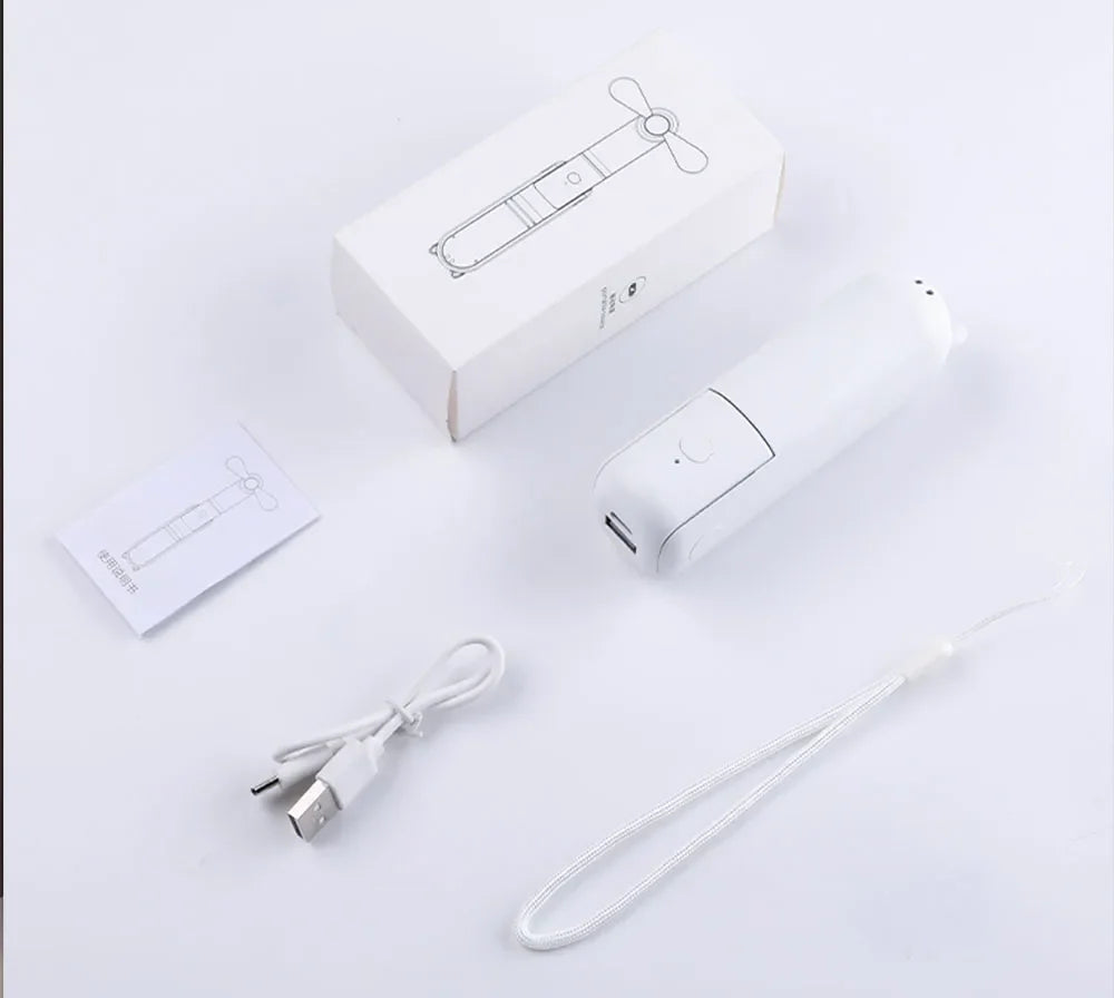 Tragbarer Mini-Handventilator – Wiederaufladbarer faltbarer Taschenventilator mit Batterie, kühlender Handventilator und Powerbank-Funktion | Karnz