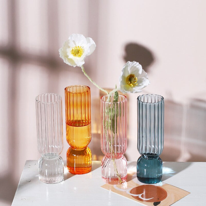 Scallop Zylinder Glas Vase | Karnz