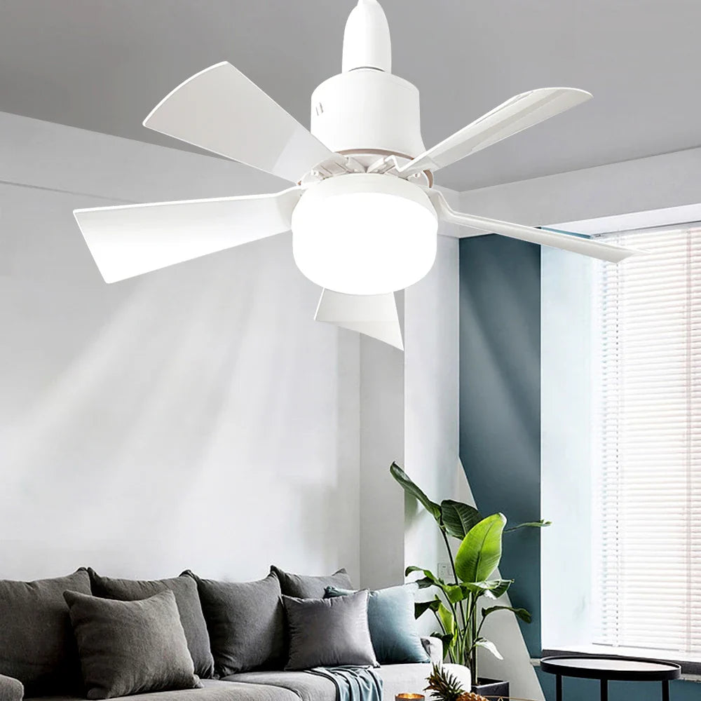30W E27 Deckenventilator Licht mit Fernbedienung - LED Dimmfunktion, intelligenter leiser Ventilator für Schlafzimmer & Wohnzimmer | Karnz