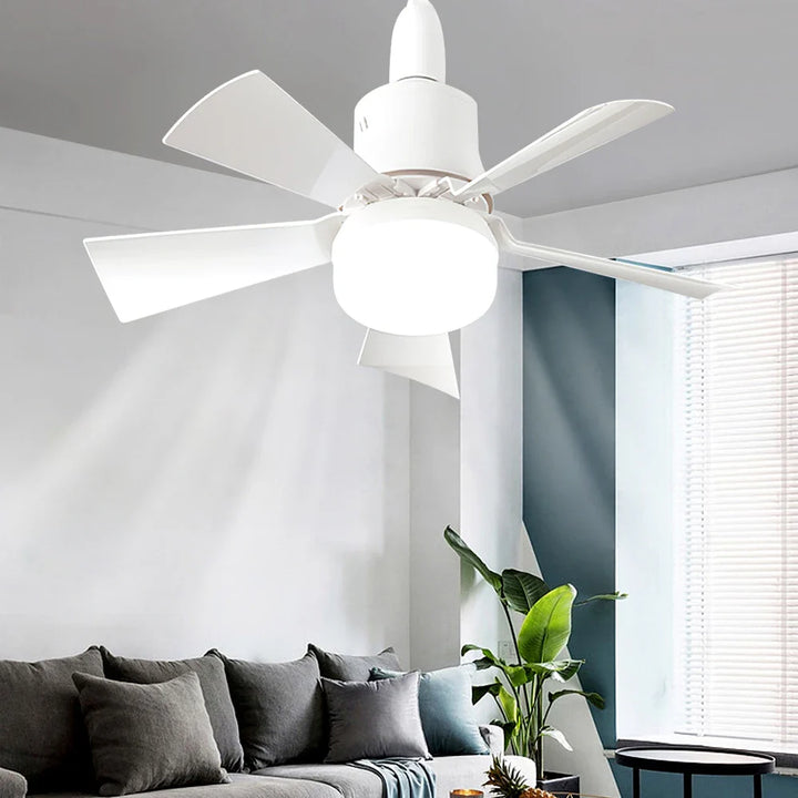 30W E27 Deckenventilator Licht mit Fernbedienung - LED Dimmfunktion, intelligenter leiser Ventilator für Schlafzimmer & Wohnzimmer | Karnz